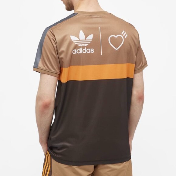 adidas x Human Made Brown Graphic T-Shirt - Picture 1 of 8